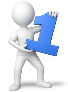 Stick Figure Holding One PowerPoint clipart graphic preview.