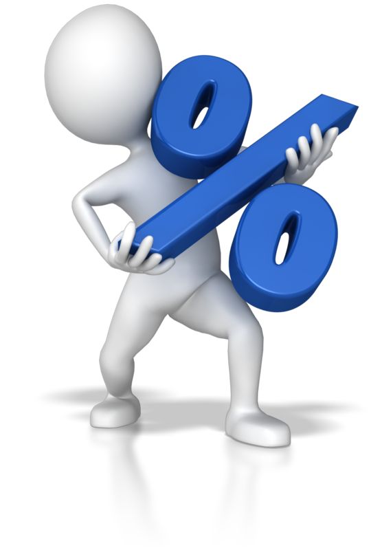 High-resolution clipart illustration of Stick Figure Holding Percent Symbol, designed for creative multimedia presentations, dynamic visual storytelling, and professional content design.
