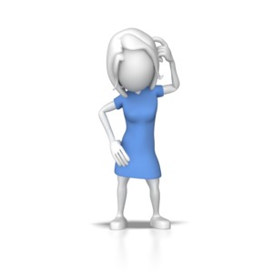 Woman Puzzled PowerPoint clipart graphic preview.