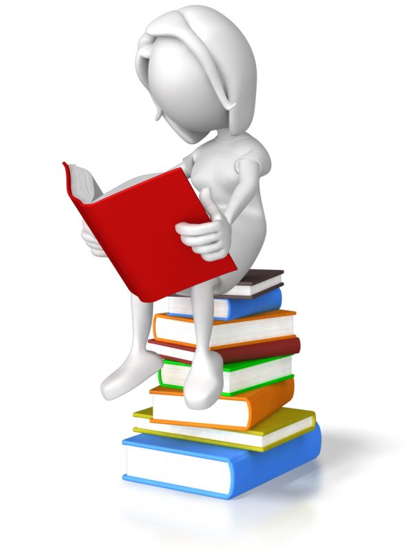 High-resolution clipart illustration of Woman Sitting On Books, designed for digital podcast broadcasting, multimedia content creation, and live entertainment event promotions.