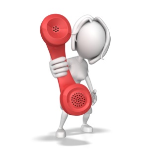 Woman Hold Out Phone PowerPoint clipart graphic preview.