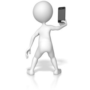 Taking Picture With Smartphone PowerPoint clipart graphic preview.