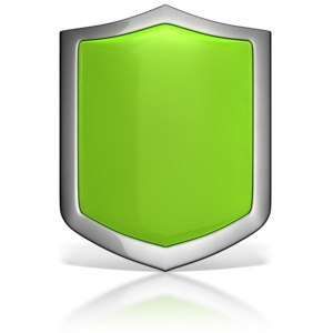 Virus Protection Shield PowerPoint clipart graphic preview.