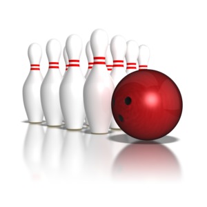Hitting Head Pin PowerPoint clipart graphic preview.