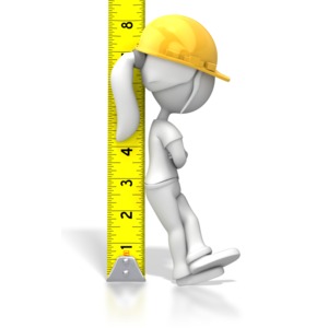 Woman Tape Measure PowerPoint clipart graphic preview.
