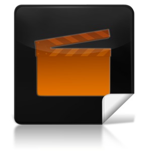 Movie Square Icon PowerPoint clipart graphic preview.