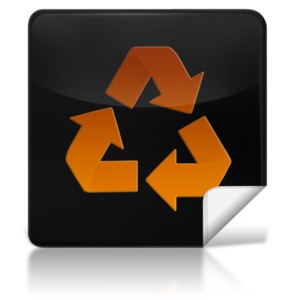 Recycle Square Icon PowerPoint clipart graphic preview.