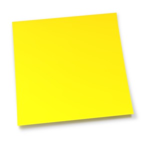 Blank Yellow Sticky Note PowerPoint clipart graphic preview.