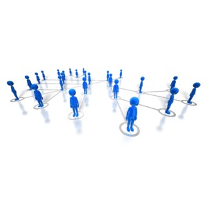 People Network PowerPoint clipart graphic preview.