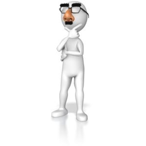Disguised Figure Trying to Act Normal PowerPoint clipart graphic preview.
