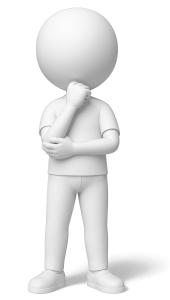 Stick Figure In Deep Thought PowerPoint clipart graphic preview.