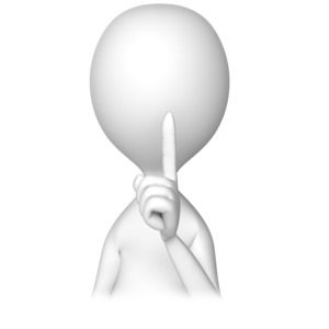Shoosh PowerPoint clipart graphic preview.