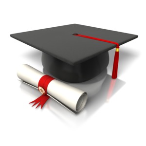 Diploma Hat Graduation PowerPoint clipart graphic preview.