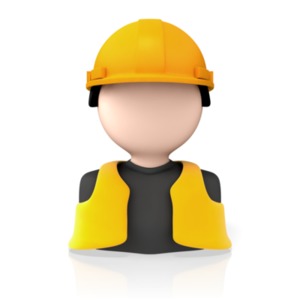 Construction Worker Icon PowerPoint clipart graphic preview.