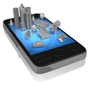 Smart Phone Social Life Mono PowerPoint clipart graphic preview.