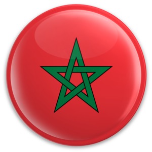 Badge Button Morocco Flag PowerPoint clipart graphic preview.