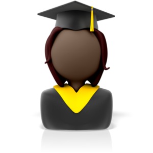 Graduate Icon PowerPoint clipart graphic preview.