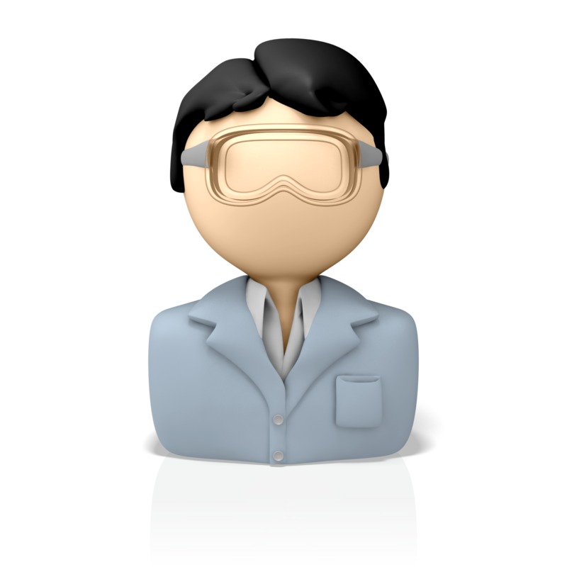 High-resolution clipart illustration of Lab Technician Icon, designed for digital transformation strategies, enterprise software training, and advanced information technology frameworks.