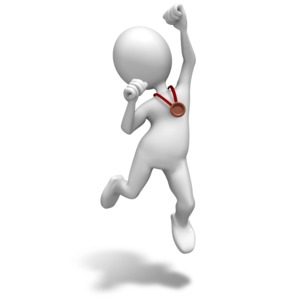 Bronze Medal Celebrate PowerPoint clipart graphic preview.