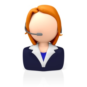 Customer Service Icon PowerPoint clipart graphic preview.