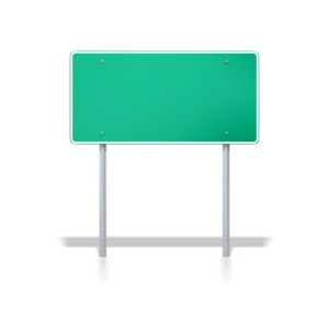Interstate Road Sign PowerPoint clipart graphic preview.