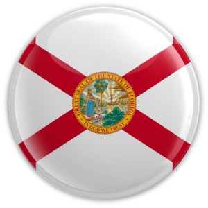Badge of Florida PowerPoint clipart graphic preview.