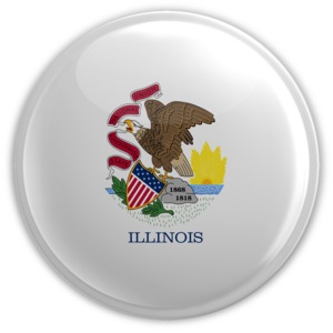 Badge of Illinois PowerPoint clipart graphic preview.
