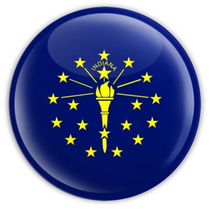 Badge of Indiana PowerPoint clipart graphic preview.