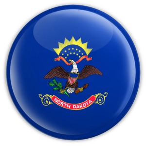 Badge of North Dakota PowerPoint clipart graphic preview.