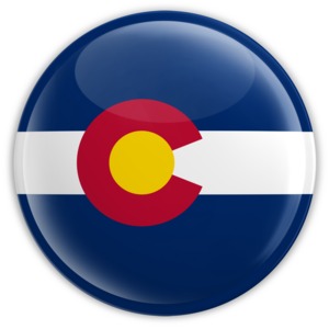 Badge of Colorado PowerPoint clipart graphic preview.