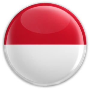 Badge of the Flag of Indonesia PowerPoint clipart graphic preview.