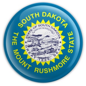 Badge of South Dakota PowerPoint clipart graphic preview.