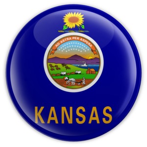 Badge of Kansas PowerPoint clipart graphic preview.