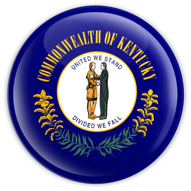 High-resolution clipart illustration of Badge of Kentucky, designed for seasonal marketing campaigns, corporate event presentations, and holiday promotions.