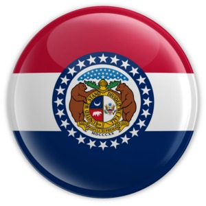 Badge of Missouri PowerPoint clipart graphic preview.