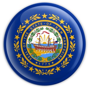 Badge of New Hampshire PowerPoint clipart graphic preview.