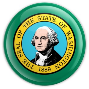 Badge of Washington PowerPoint clipart graphic preview.