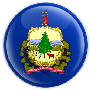 Badge of Vermont PowerPoint clipart graphic preview.