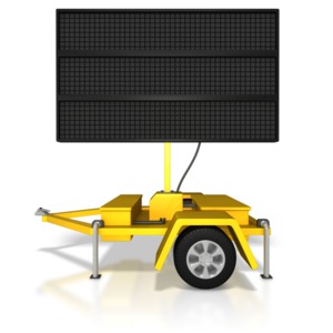 Blank Digital Road Sign PowerPoint clipart graphic preview.