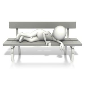 Resting On Park Bench PowerPoint clipart graphic preview.