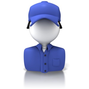 Delivery Person Icon PowerPoint clipart graphic preview.