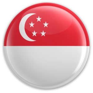 Badge of Singapore Flag PowerPoint clipart graphic preview.