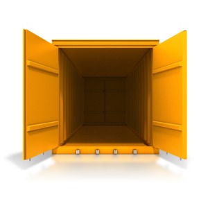 Cargo Container Front Open PowerPoint clipart graphic preview.