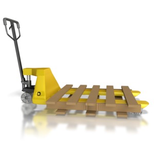 Pallet Mover With Pallet PowerPoint clipart graphic preview.