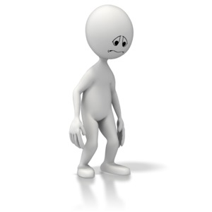 Figure With Sad Face PowerPoint clipart graphic preview.