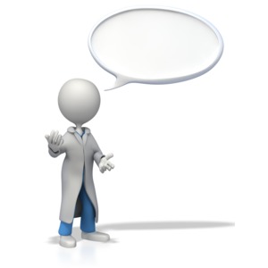 Doctor or Nurse Conversation Bubble PowerPoint clipart graphic preview.