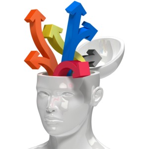 Open Head Lots Of Ideas PowerPoint clipart graphic preview.