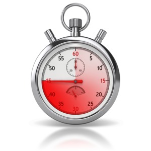 Stop Watch Forty five Seconds PowerPoint clipart graphic preview.