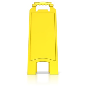 Blank Floor Caution Sign PowerPoint clipart graphic preview.