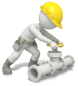 Construction Pipes Turn Valve PowerPoint clipart graphic preview.